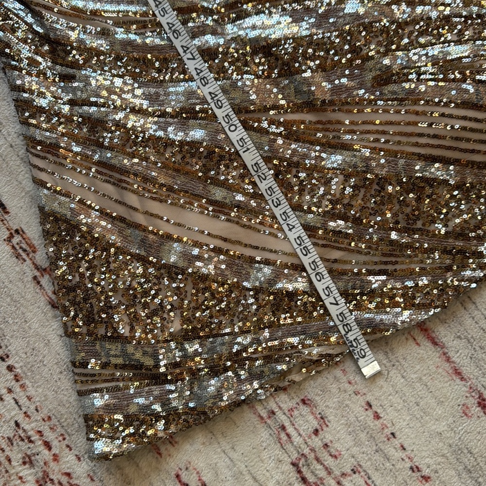 R&M Richards Gold and Silver Prom Dress - Picture 10 of 10